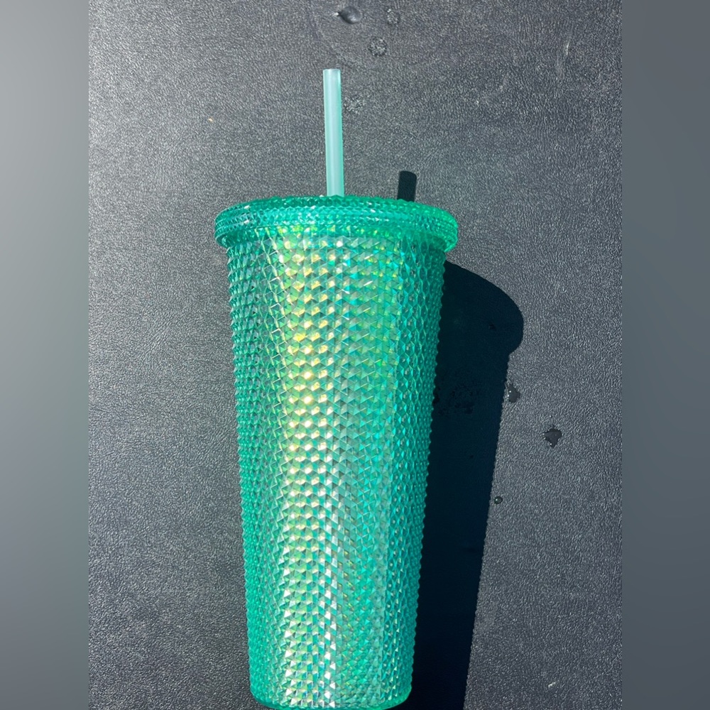 Francesca’s Iridescent Green Studded Tumbler
